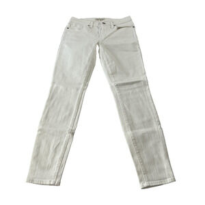 Madewell Jeans Womens 26 White Skinny‎ Skinny Mid Rise Stretch Denim C1739 2016